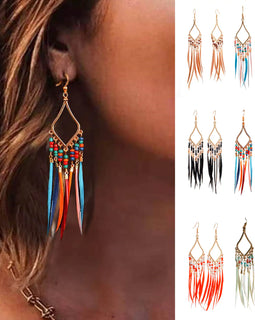 Tassels Feather Earrings