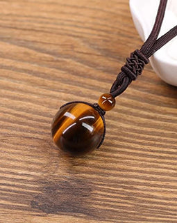 Tiger Eye Stone Pendant Necklace