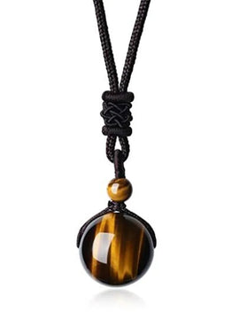 Tiger Eye Stone Pendant Necklace